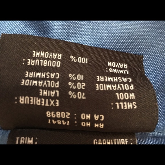 Black wool coat, size 8 - Picture 6 of 7